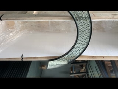 Dekoracyjne szkło ołowiane w kształcie półksiężyca, wszystkie przezroczyste szkło klejnotów z cynkiem, trafiło do drzwi